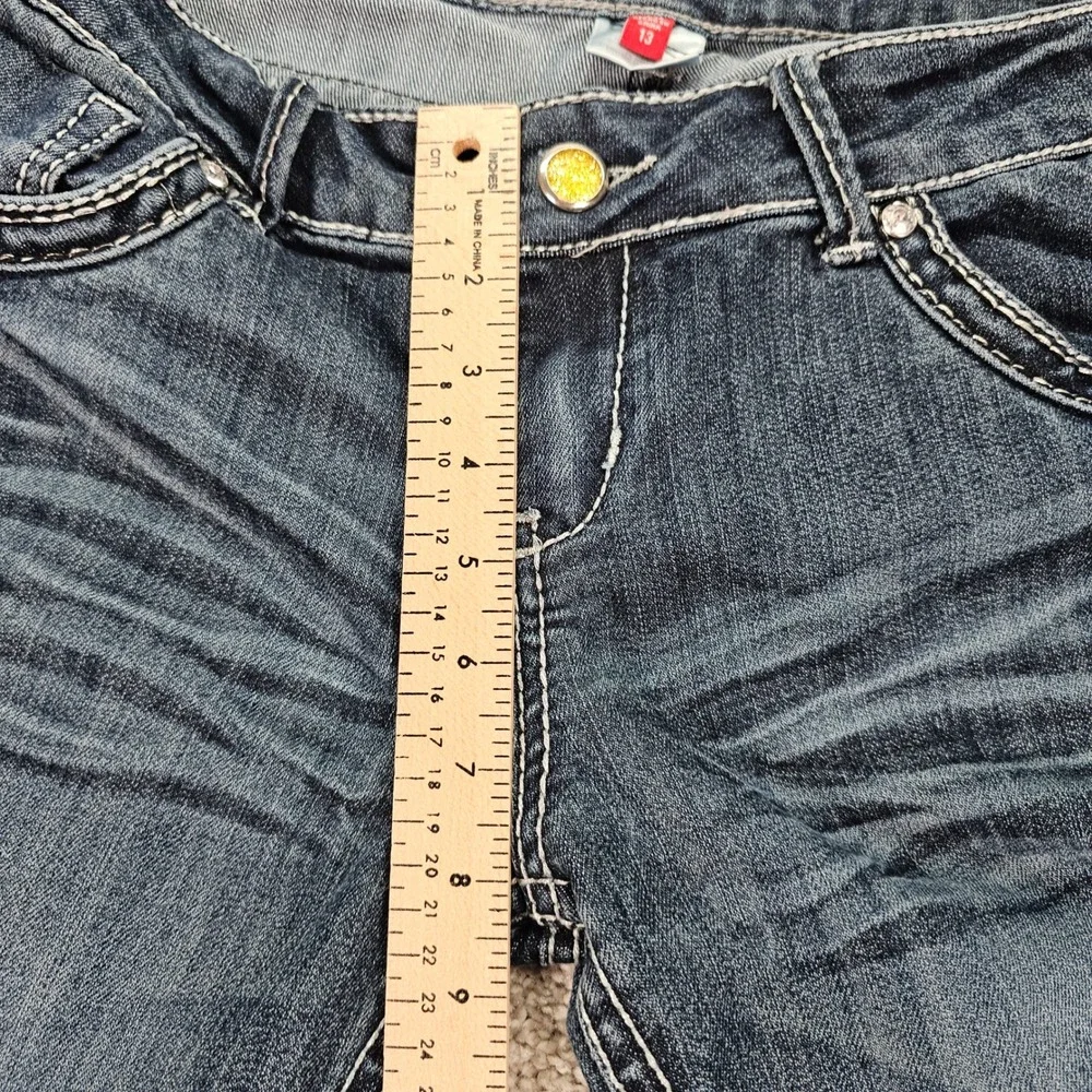 Y2K Bongo Women's Jeans Dark Wash Embellished Pockets Size‎ 13
